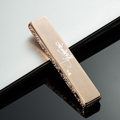 个性长条创意金属防风USB充电点烟器打火机多色可选定制刻字签名
