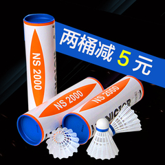 正品VICTOR胜利羽毛球6只装2000尼龙球塑料球稳定耐打训练球王