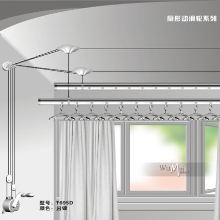 特惠正品郁金香升降手摇晾衣架晒衣架T695D省力50% 长沙免费安装