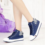 Clearance sale special offer autumn 2015 flat bottom Hi rivets tendon end of the students ' canvas shoes women shoes-Korean version