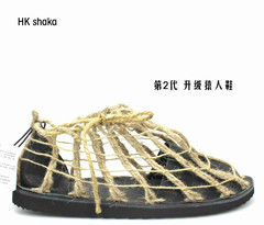 HK shaka限量版 罗马猿人时代麻绳 厚底草凉鞋 超个性软底凉鞋子