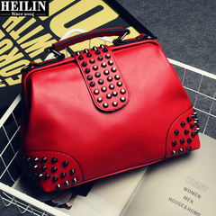 Hey, Linda bag 2015 new tide vintage rivet doctor bag for fall/winter fashion handbags shoulder slung bags