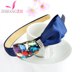 Zhijiang hoop Butterfly first Korea wide-brimmed head of Crystal headband Korean card issuers girl tiara headband hair accessories