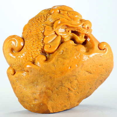 寿山掘性独石《鳌龙》摆件