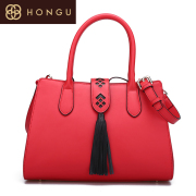 Honggu red Valley women for 2015 new Red Canyon bag handbag style tassels handbag shoulder bag 6564