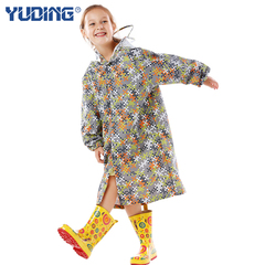 儿童迷彩长款雨衣加厚男童女童长衫学生大童雨衣雨披可搭配雨鞋