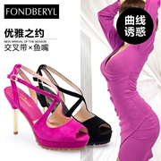 Fondberyl/fish feibolierxia Sheepskin ultra high heel Sandals FB52111265