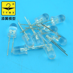 5mm 发光二极管 白发白 白聚光 小灯泡led灯珠 10个/包