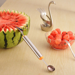 不锈钢水果挖球器 西瓜挖球勺 雕花刀 切果器冰淇淋 水果拼盘工具