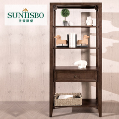 圣蒂斯堡美式纯实木装饰柜客厅储物柜饰物柜简约收纳柜置物架书柜