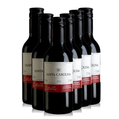 智利进口 圣卡罗嘉本纳沙威浓红葡萄酒 整箱6瓶迷你套装送礼187ml