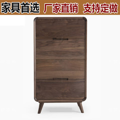 北欧日式简约现代全实木橡木环保实木四斗柜卧室家具带抽屉储物柜