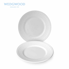 Wedgwood玮致活 Intaglio浮雕 20cm骨瓷餐盘2只装 餐具套装