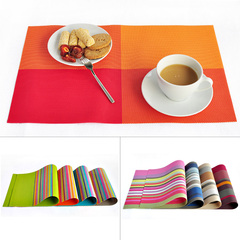 PVC欧式西餐餐垫 防水桌垫餐垫盘垫隔热垫 长方形塑料桌布餐具垫