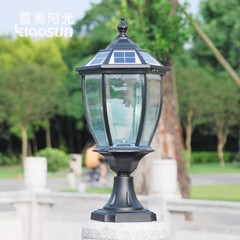 欧式户外太阳能柱头灯花园门柱室外防水围墙别墅景观墙头庭院灯具