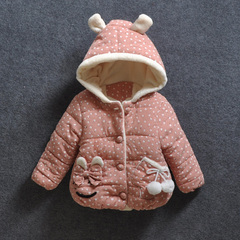 冬装婴儿童装女宝宝棉衣棉袄冬季女童加厚棉服外套0-1-2-3岁
