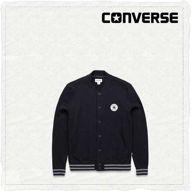 CONVERSE匡威官方 logo贴布绣立领棒球服 男款 10003721产品展示图1