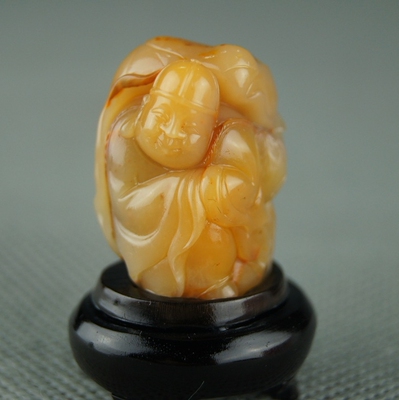 寿山石 精品白田黄石 梦 重 17.4克 石艺俱佳