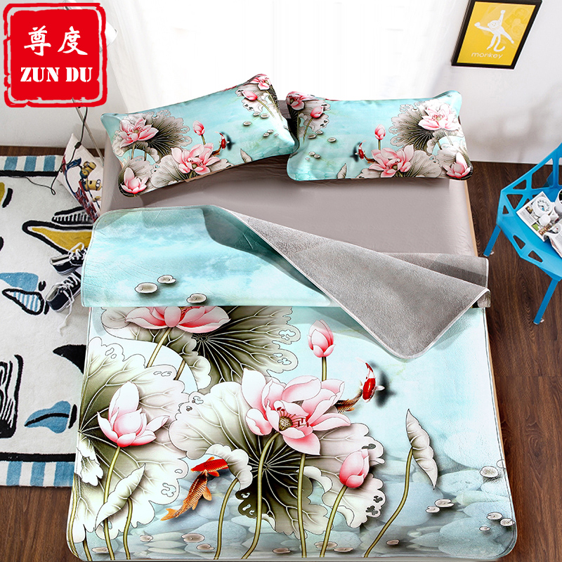 Chinese style High-end Coloured drawing high quality The first layer cowhide summer sleeping mat Kit Buffalo Mat Soft seats or berths fold summer sleeping matin the Bedclothes , 凉席, 牛皮席 category - from Buy2taobao.com to provide professional Taobao agent buy service