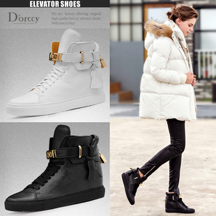 迪奧美白系列 Dorccy 迪奧希CE5 歐美風女鞋內增高鎖頭鞋女高幫歐美時尚潮款 迪奧美國