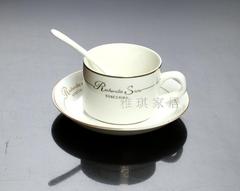 欧式骨瓷咖啡杯套装 高档金边陶瓷马克杯 陶瓷咖啡杯碟送勺子包邮