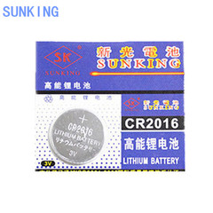 sunking 新光CR2016纽扣锂电池3V钮扣遥控器车辆遥控器电池