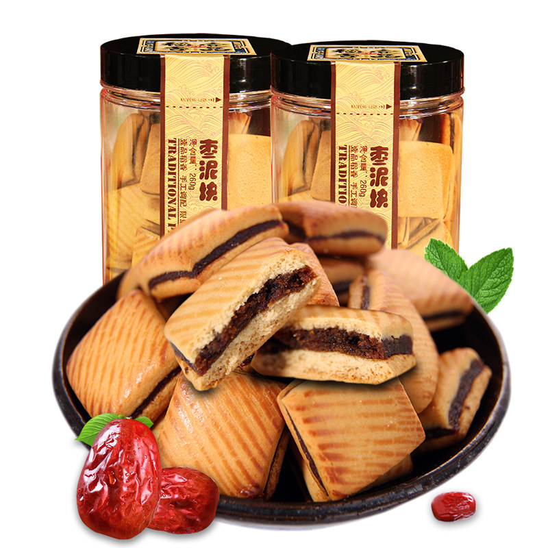 壹品稻香保定稻香村零食茶点双罐枣泥块枣泥酥枣泥糕甜品零食糕点