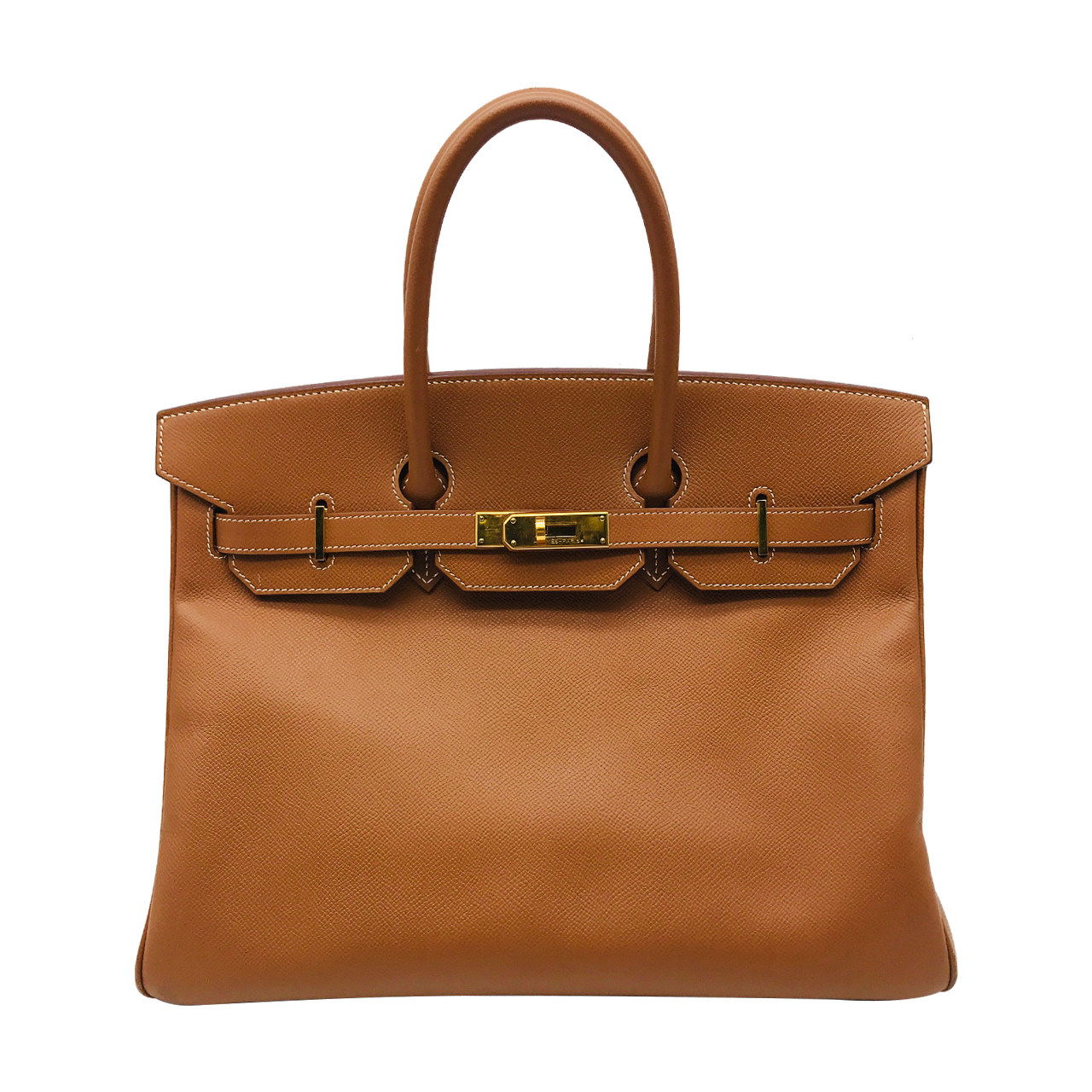 [9.5新]爱马仕hermes女士金棕色birkin手提包
