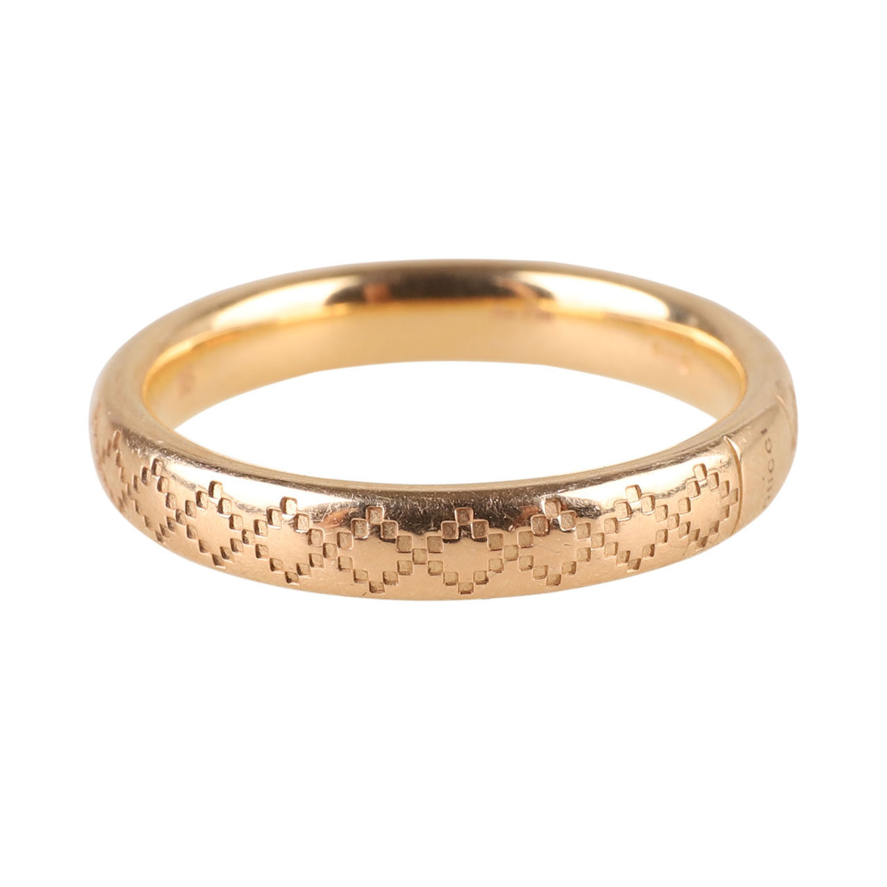 [9.8新]古奇gucci中性男士女士时尚18k黄金戒指环16号