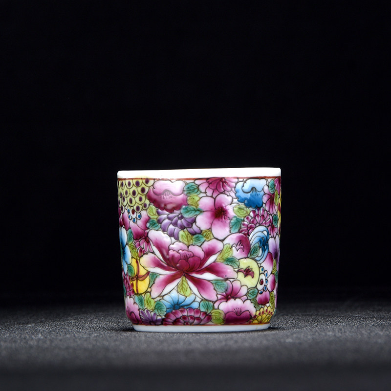 粉彩主人杯 瓷都陶瓷工艺美术师吴金松