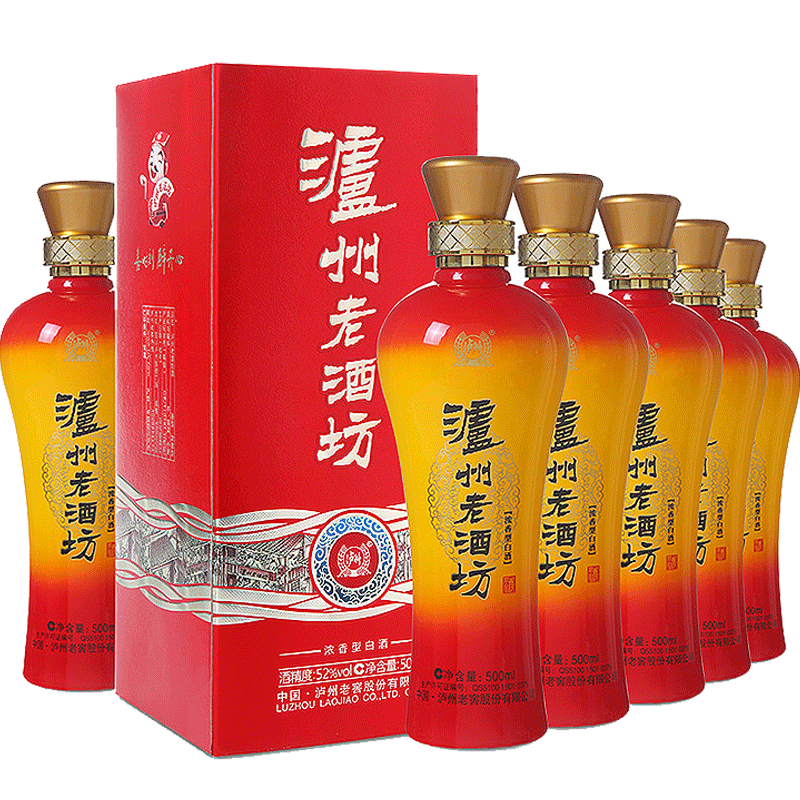 泸州老酒坊粮食白酒整箱装6瓶装