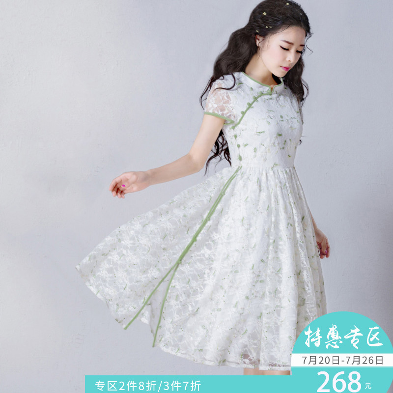 烟花烫连衣裙夏清仓