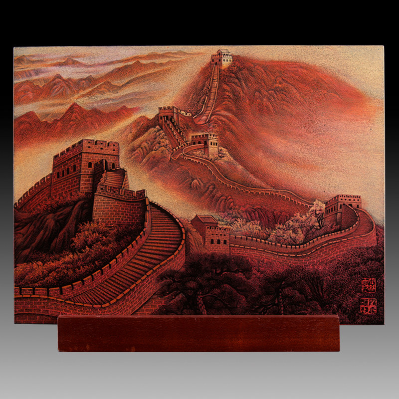 影雕《长城》40*60cm 福建省工艺美术大师 非遗传承人 张秋霞