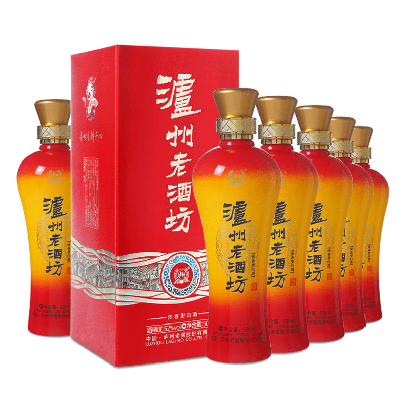 泸州老窖泸州老酒坊酒 52度浓香型白酒500ml*6瓶装整箱送礼礼品酒
