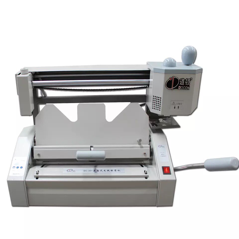 道顿dc-30 胶装机手动桌面台式无线a4小型热熔胶装机送切刀压痕机标书