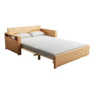 极速单人沙发可变床 实木可折叠沙发床两用客厅多功能小户型坐卧