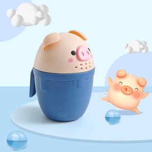 极速Baby ampoo Cup Bath Toys Baby ower Cute Cartoon Pink Pig