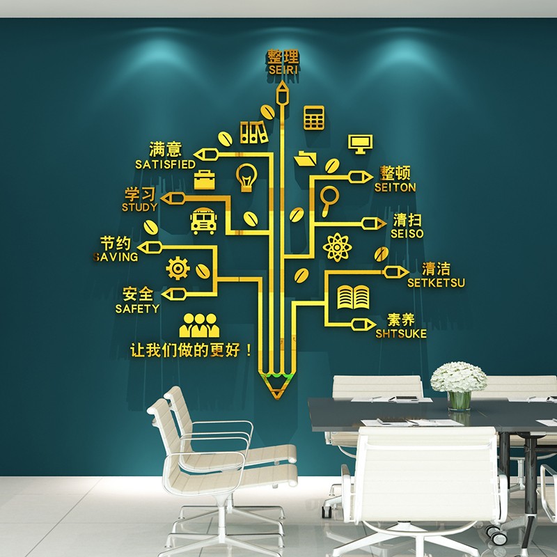 9s标语公司企业文化管理墙贴纸画工厂车间仓库生产宣传办公室墙壁