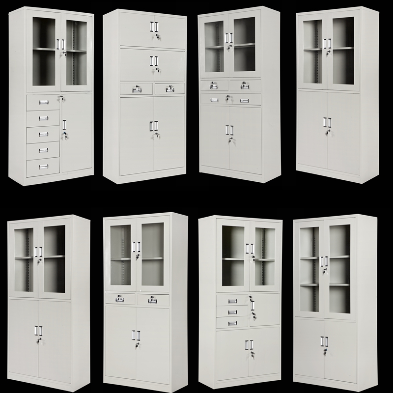 钢制文件柜铁皮办公书柜加厚财务柜凭证档案柜员工带锁更衣储物柜