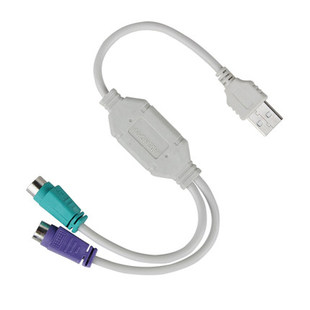 推荐USB公转PS2母鼠标键盘 电脑圆口圆头ps2转usb接口转接头线转