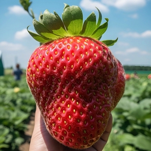 特大丹东99草莓苗l四季盆栽四季食用南方种植大株带花带果带盆原