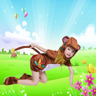 现货速发儿童动物演出服元旦幼儿园表演服猴狮子服装小动物猴子捞