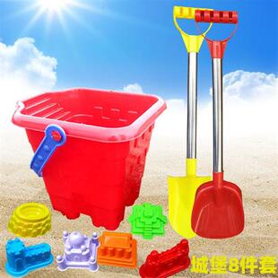 现货速发儿童沙滩玩具铲子和桶套装大号塑料城堡桶宝宝户外玩沙模
