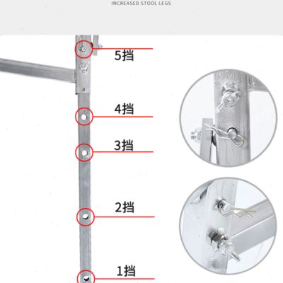 装修折叠马凳升降加厚便携马橙脚手架梯子家用铁凳子施工伸缩马镫