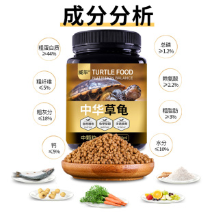 现货速发中华草龟龟粮饲料小中大颗粒型宠物龟幼龟专用食物半水龟