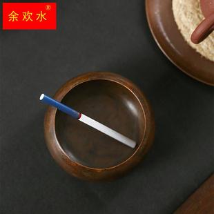 网红手工复古怀旧纯铜烟灰缸家用客厅车载烟缸烟盅防烟飞创意个性