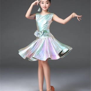 速发厂家l新款儿童拉丁舞表演装舞蹈裙连身夏季女童练服功女专业