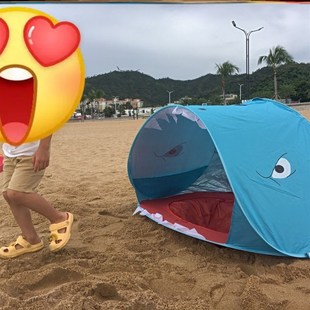 极速可折叠户外海边沙滩遮阳伞便携式防晒帐篷伞度假游玩装备用品