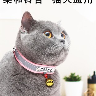 狗狗项圈猫项圈狗牌定制刻字防丢带铃铛中型小型犬吊牌脖圈牵引绳