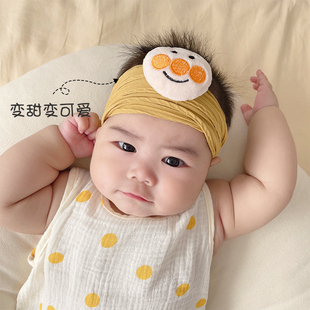 韩版婴儿发带护囟门帽夏季薄款遮脑门心帽子可爱超萌男宝宝护
